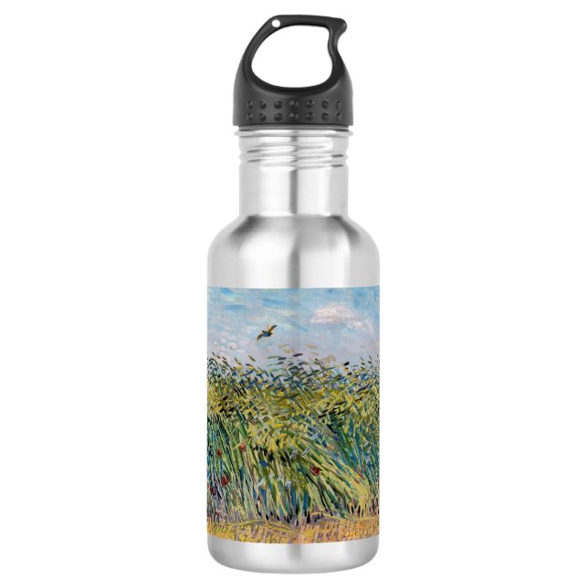 Garrafa Vincent van Gogh - Campo de trigo com Lark (Frente)