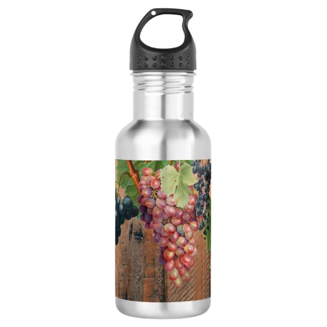 Garrafa Vinha Rústica Madeira & Uvas (Frente)