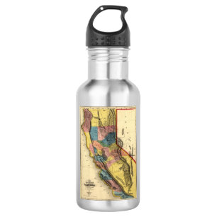 Garrafa Vintage 1851 Mapa do Estado da Região Dourada da C