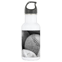 Vintage Baseballs em preto-e-branco