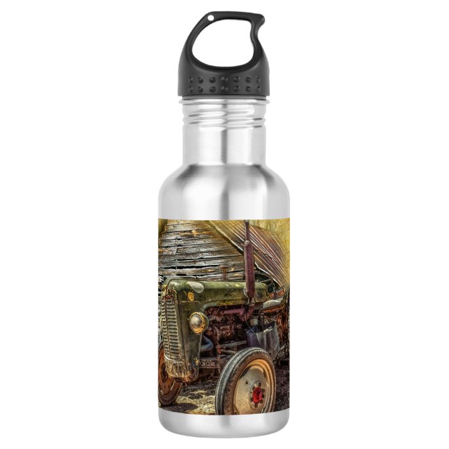 Garrafa Vintage Fazenda Trator Velho (Frente)