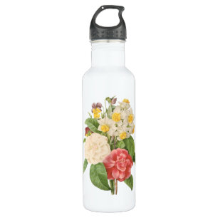 Garrafa Vintage Floral Camelia Daffodil Flowers por Redout