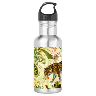 Garrafa Vintage Modern Flower Jungle Tropical