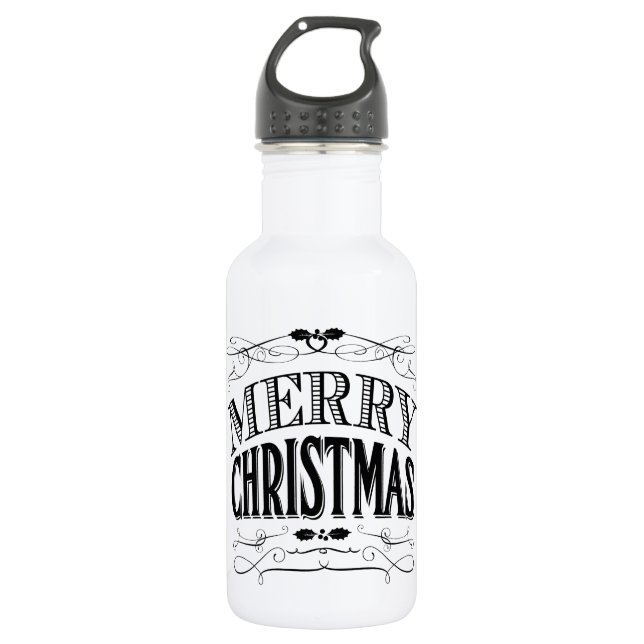 Garrafa vintage moderna Feliz Natal (Frente)