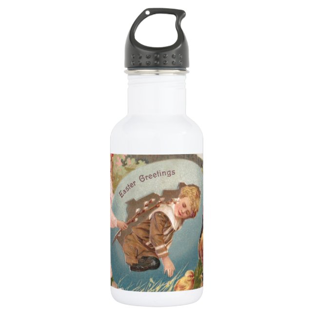 Garrafa Vintage Páscoa Victorian Girl & Boy (Frente)