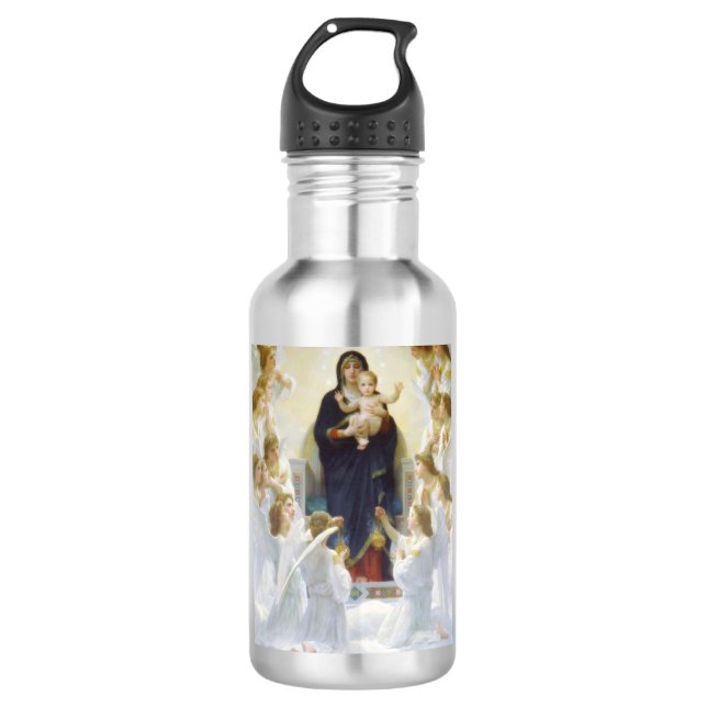 Garrafa Virgem Maria e Jesus com anjos (Frente)