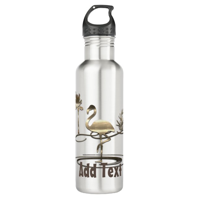 Garrafa Vista de Férias Douradas (Frente)