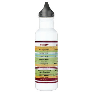 Garrafa "Você diz/deus diz" versos inspirados da bíblia