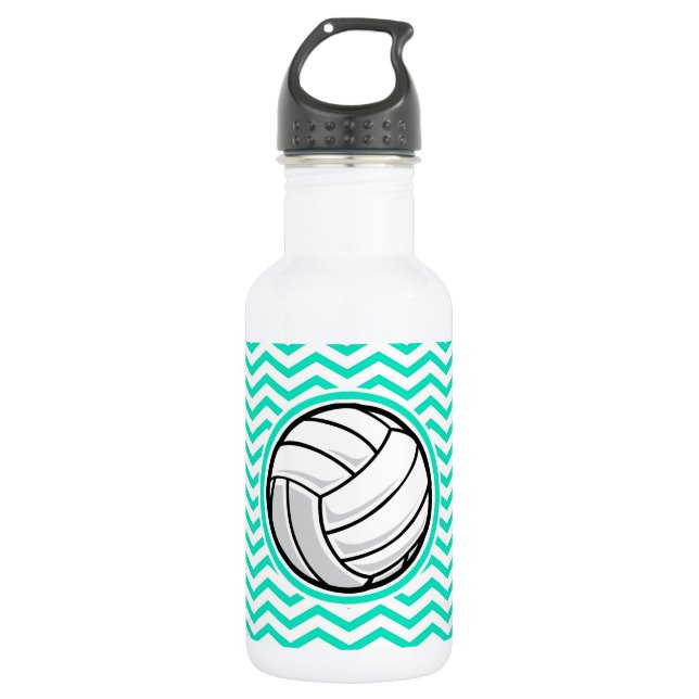 Garrafa Voleibol; Aqua Green Chevron (Frente)