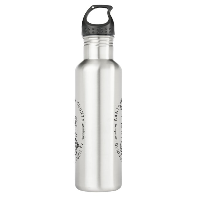 Garrafa Water Bottle - Books & Florals (Frente)
