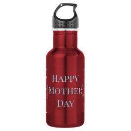 Garrafa Water Bottle with Minimalist Floral Design and Mot