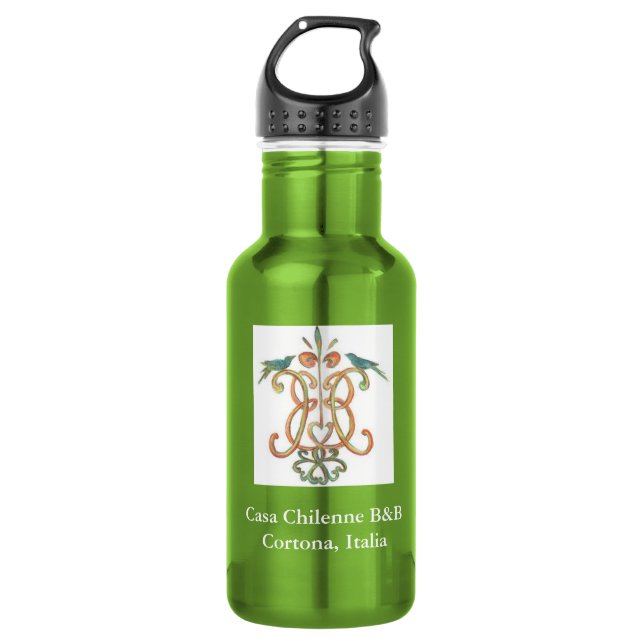 Garrafa Waterbottle do logotipo de Chilenne das casas (Frente)