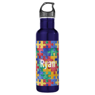 Garrafa Waterbottle do quebra-cabeça da consciência do