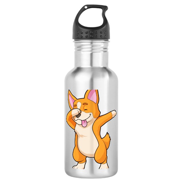 Garrafa Welsh Corgi no Hip Hop Dance Dab (Frente)