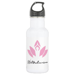 Garrafa Wilhelmina. lotus W, yoga posiciona um roteiro mod