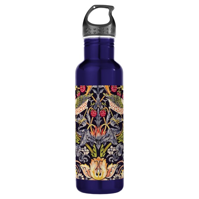 Garrafa William Morris Strawberry Thef Floral Art Nouveau (Frente)