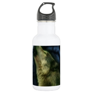 Garrafa Wolf Howling Na Lua