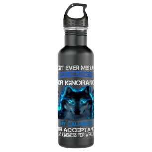 Garrafa Wolf Nunca Enganou Meu Silêncio Por Ignorância Meu