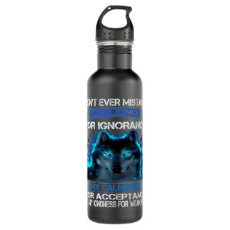 Garrafa Wolf Nunca Enganou Meu Silêncio Por Ignorância Meu