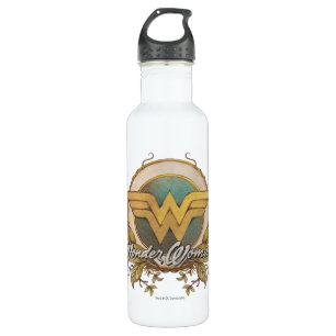 Garrafa Wonder Woman Foliage Sketch Logo