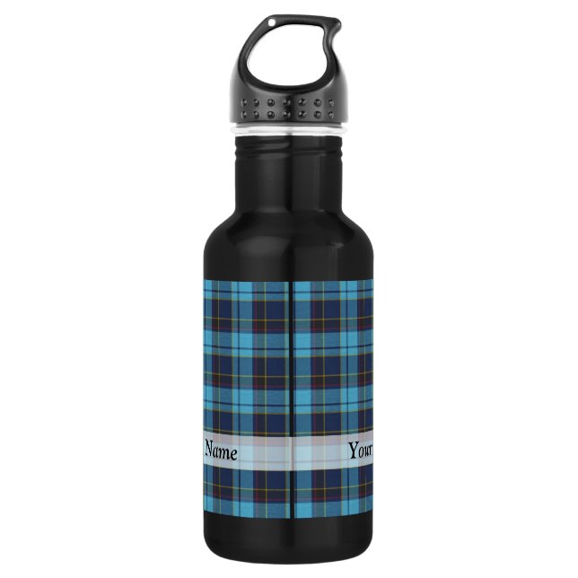 Garrafa Xadrez de tartan azul (Frente)