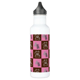 Garrafa Xadrez e Urso Castanho Elegante