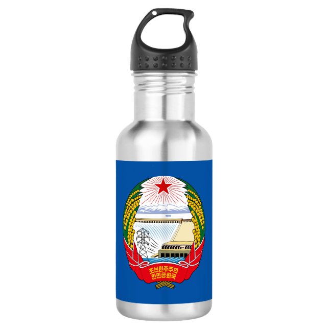 Garrafa Xícara de papel emblema da Coreia do Norte (Frente)