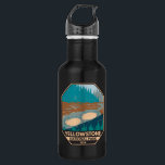 Garrafa Yellowstone National Park Mud Volcano Vintage<br><div class="desc">Trabalho de arte de vetor Yellowstone. O parque tem canyons dramáticos,  rios alpinos,  florestas exuberantes,  primaveras quentes e geysers,  incluindo a mais famosa,  a Velha Fiel.</div>