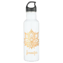 Yoga - Nome Personalizado do Flor do Lotus Dourado