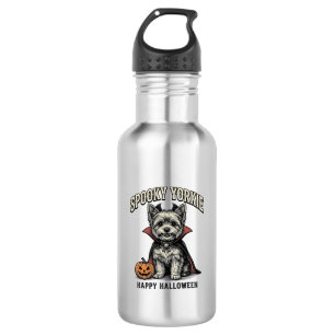 Garrafa Yorkie Assustador Design de Camisa Vintage de Hall