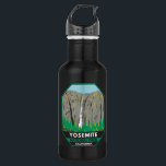 Garrafa Yosemite National Park Ribbon Fora da Califórnia<br><div class="desc">Yosemite vetor trabalho de arte design. O parque é famoso por suas gigantes sequoias antigas e para o Tunnel View,  a vista icônica da queda de Bridalveil e os penhascos granitos de El Capitan e Half Dome.</div>