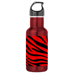 Garrafa Zebbra listra o vermelho