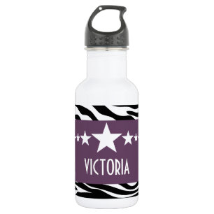 Garrafa Zebra Sassy roxa da estrela