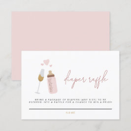 Garrafas cor-de-rosa ANDI Fralda Cartão Raffle