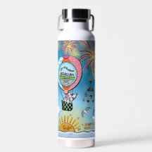 Garrafas de água - Acima do mar