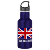 Garrafas de água britânicas personalizadas da