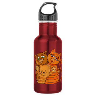 Garrafas de água com nome personalizado da família