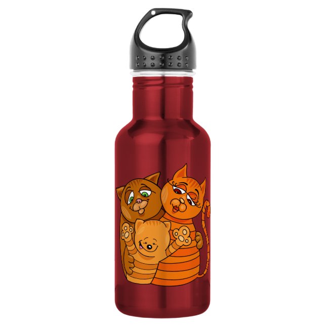 Garrafas de água com nome personalizado da família (Frente)