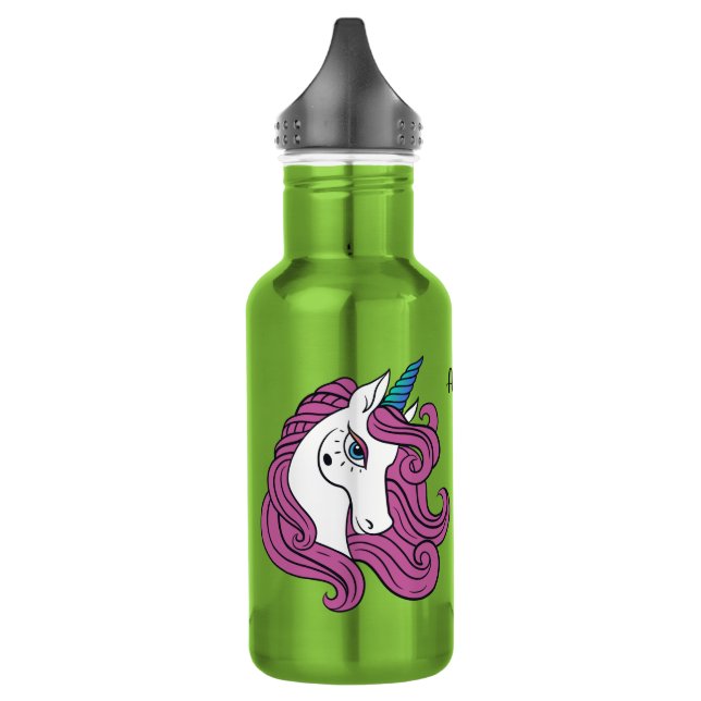 Garrafas de água com nome personalizado do Unicorn (Esquerda)