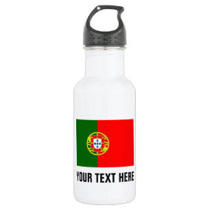Garrafas de água de bandeira portuguesa personali