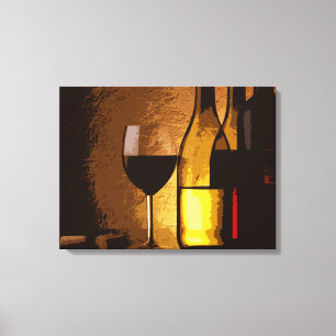 garrafas de vinho canvas