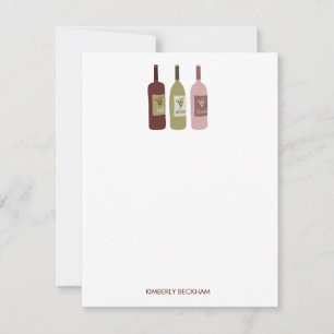 Garrafas de vinho Cartões de papelaria