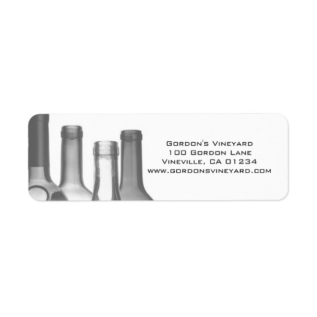 Garrafas de vinho Etiqueta de endereço (Frente)
