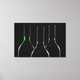 Garrafas de vinho preto Impressões de Canvas
