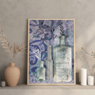 Garrafas e Textura de Impressão com inspiração em