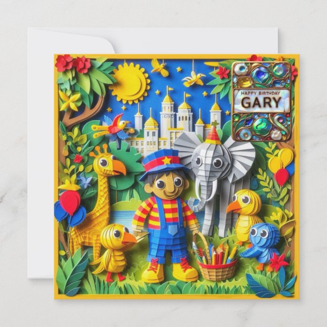 GARY ~ Cartão de Aniversário ~ Guarda Florestal ~  (Frente)