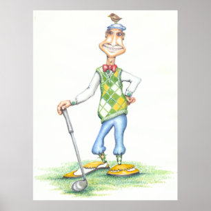 Gary o poster do jogador de golfe