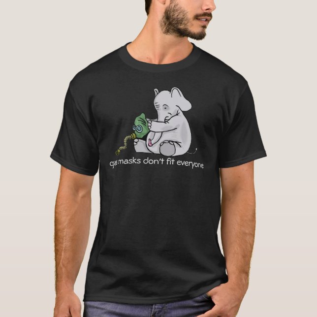 Gás Elefante Máscaras T-Shirt (Frente)