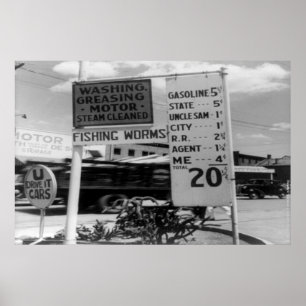 GAS PRICES POSTERS & CANVAS REPRINTS - ART