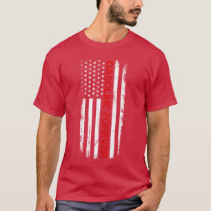 Gasolina Para Sempre Bandeira dos EUA Camiseta Div